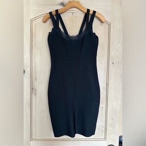 Marciano Black Bandage Bodycon Mini Dress